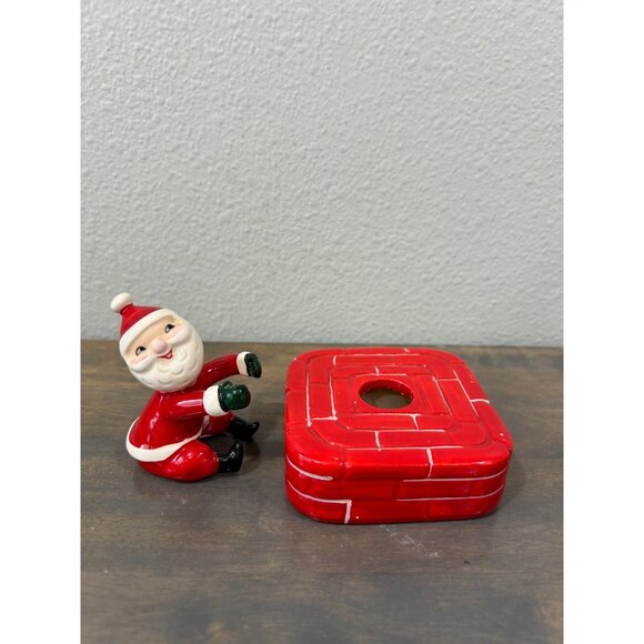 Vintage 1950s Holt Howard Santa Candle Climber Candle Holder - Picture 1 of 11